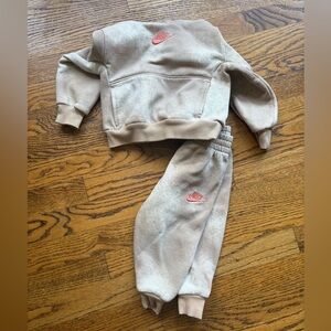 Nike Kids Tan Joggers and Sweatshirt Set